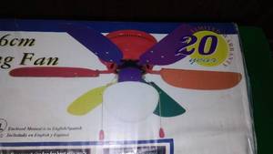 lot 171 image: Ceiling Fan. New In Box. 30 in. with Light.