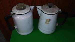 lot 176 image: Enamel Ware Coffee Pots (2).
