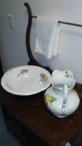 lot 223 image: Basin, Pitcher and Towel