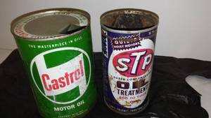 lot 227 image: Castrol and STP Cans