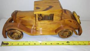 lot 233 image: Wood Car Pine Replica Circa 1930