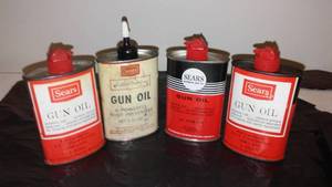 lot 245 image: Sears, Roebuck, Ted Williams Gun Oil Cans (4)