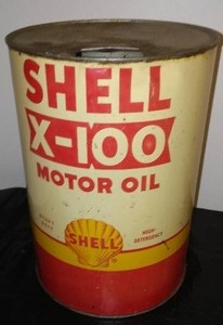 lot 266 image: Shell X-100 Motor Oil 5 Qt. Can.