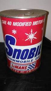 lot 272 image: SNOBIL Snowmobile Oil. Full