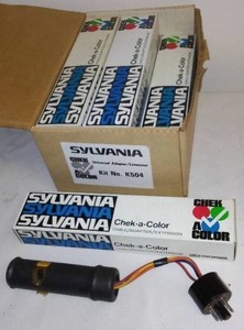 lot 283 image: 12 Full Case of Sylvania Check-a-Color Universal Adapter  extension.