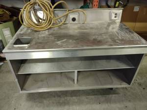 lot 5 image: Stainless Steel Cart, 60x32, Has Lo...