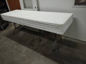 lot 49 image: (4) 96x30 Poly Folding Tables...