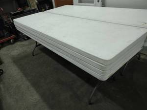 lot 50 image: (4) 96x30 Poly Folding Tables...