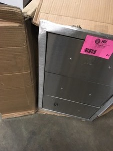 lot 25 image: Sunstone Signature Series 17 in. Beveled Frame Paper Towel Drawer Combo Customer Returns See Pictures