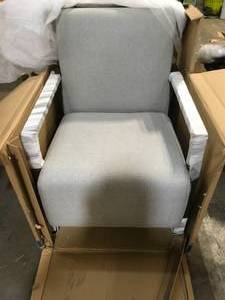 lot 4 image: Maverick Platinum Accent Chair Customer Returns See Pictures