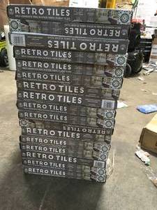 lot 5 image: Lot of 15 Boxes of  Retro Green Medallion 12 in. x 12 in. Self-Adhesive Vinyl Floor Tile (20 Tiles20 sq. ft.)Customer Returns See Pictures
