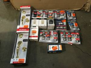 lot 8 image: Lot of Assorted Door Knobs and hardware various models and conditions  Customer Returns See Pictures