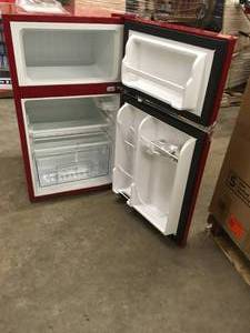 lot 13 image: Retro 3.2 cu. ft. 2 Door Mini Fridge in Red Customer Returns No Tested See Pictures