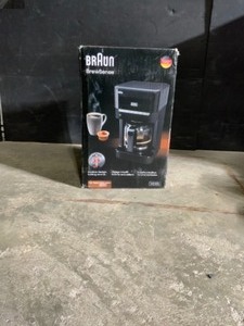 lot 9 image: Braun BrewSense 12-Cup Programmable Black Drip Coffee Maker with Temperature Control. See Pictures