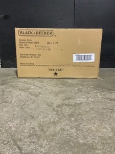 lot 16 image: BLACKDECKER Crisp N Bake 1500 8-Slice Stainless Steel Toaster Oven with Fry Basket. See Pictures