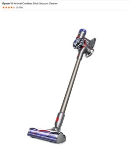 lot 17 image: Kenmore 200 Series  Bagged Canister Vacuum Cleaner & Dyson V8 Animal Cordless Stick Vacuum Cleaner. See Pictures