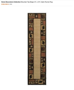 lot 31 image: PRIVATE BRAND UNBRANDED Bazaar Averie Grey 5 ft. x 7 ft. Area Rug & Home Decorators Collection Mountain Top Beige 2 ft. x 8 ft. Cabin Runner Rug. See Pictures