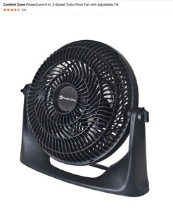 lot 41 image: Lasko 20 in. Power Plus Box Fan, 16 in. Wall Mount Fan & 10 in. Comfort Zone Fan. See Pictures