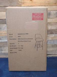 Canyon Grey Boucle Counter stool ( set of 2)
