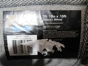 Soft step microfiber shag rug G17819 Broken lines gray 7ft 10in