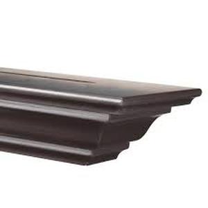 5-14 in. Espresso Crown Moulding Shelf 60 long