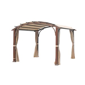 lot 3 image: allen  roth 10-ft L Square Fabric Color Is Brown Standard Canopy