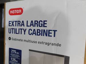 lot 5 image: Keter Utility jumbo cabinet 34.5-in W x 70.8-in H x 17.5-in D Plastic Freestanding Garage Cabinet