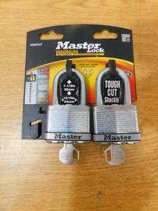 lot 21 image: Master Lock 2-Pack 2-in Steel Keyed Padlock