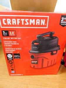 lot 25 image: CRAFTSMAN 3-Gallon Corded Portable WetDry Shop Vacuum (Corded)