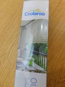 lot 36 image: Coolaroo Simple Lift Roller Shades 72-in x 72-in Medium Beige Light Filtering Cordless OutdoorRoller Shade