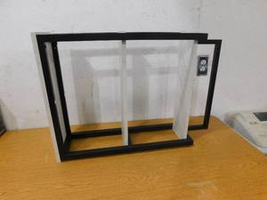 lot 53 image: Style Selections Matte Black 2-Tier Composite Wall Mount Bathroom Shelf