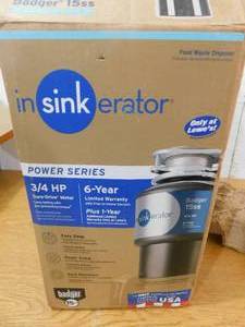 lot 65 image: InSinkErator Badger 15ss Non-corded 34-HP Continuous Feed Garbage Disposal