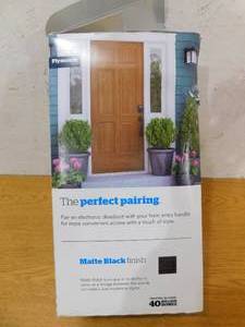 lot 70 image: Schlage FE285-PLY-622 Plymouth Front Entry Door Handle Matte Black