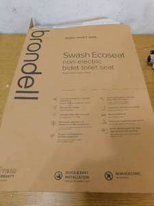 lot 91 image: Brondell Ecoseat White Round Slow-Close Bidet Toilet Seat
