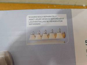 lot 103 image: Style Selections 5-Light Nickel Transitional Vanity Light Bar