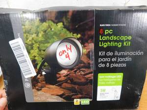 lot 117 image: Portfolio 420-Lumen 5-Watt Black Low Voltage Plug-in LED Spot Light Kit