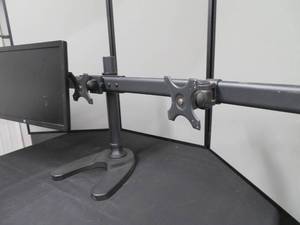 lot 62 image: 3 PLACE COMPUTER MONITOR FRAMESTAND