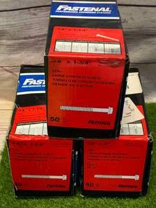 3 Boxes Fastenal Concrete Screws