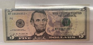 2013 $5 Star Note - MF 08684953
