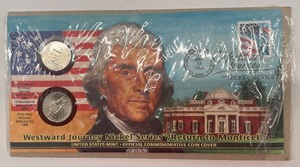 Westward Journey Nickel Series w Return to Monticello Postage Cancellation