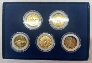 5 1999 Gold Plated Quarters