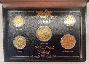 2000 24kt Gold Plated Coin Set