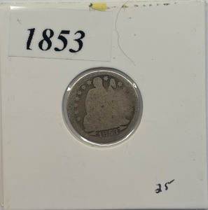 1853 With Arrows Seated Liberty Dime