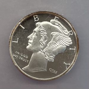 Mercury Design 110 Ounce .999 Fine Silver