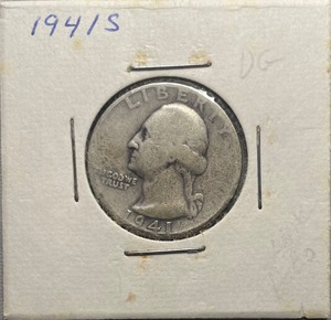 1941-S Washington Silver Quarter