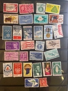 30 Used U.S. Commemorative Postage Stamps