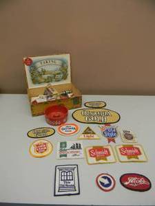 lot 53 image: GREAT COLLECTION OF OLD SCHOOL BEER PATCHES, HAMMS BEER LABELS, SCHMIDT BEER PLACE MATS & MORE - SEE PICTURES