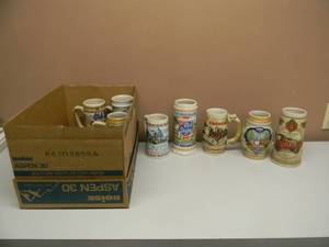 lot 60 image: LARGE COLLECTION OF BEER STEINS - NICE COLLECTION - SEE PICTURES