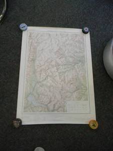 lot 61 image: VINTAGE 1961 ROCKY MOUNTAIN NATIONAL PARK SURVEY MAP - UNITED STATES DEPARTMENT OF THE INTERIOR GEOLOGICAL SURVEY - AWESOME GREAT PIECE - APPROX 28 by 38 - SEE PICTURES