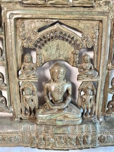 lot 110 image: Iron Decor of the Southern India Buddha and his 25 Disciples